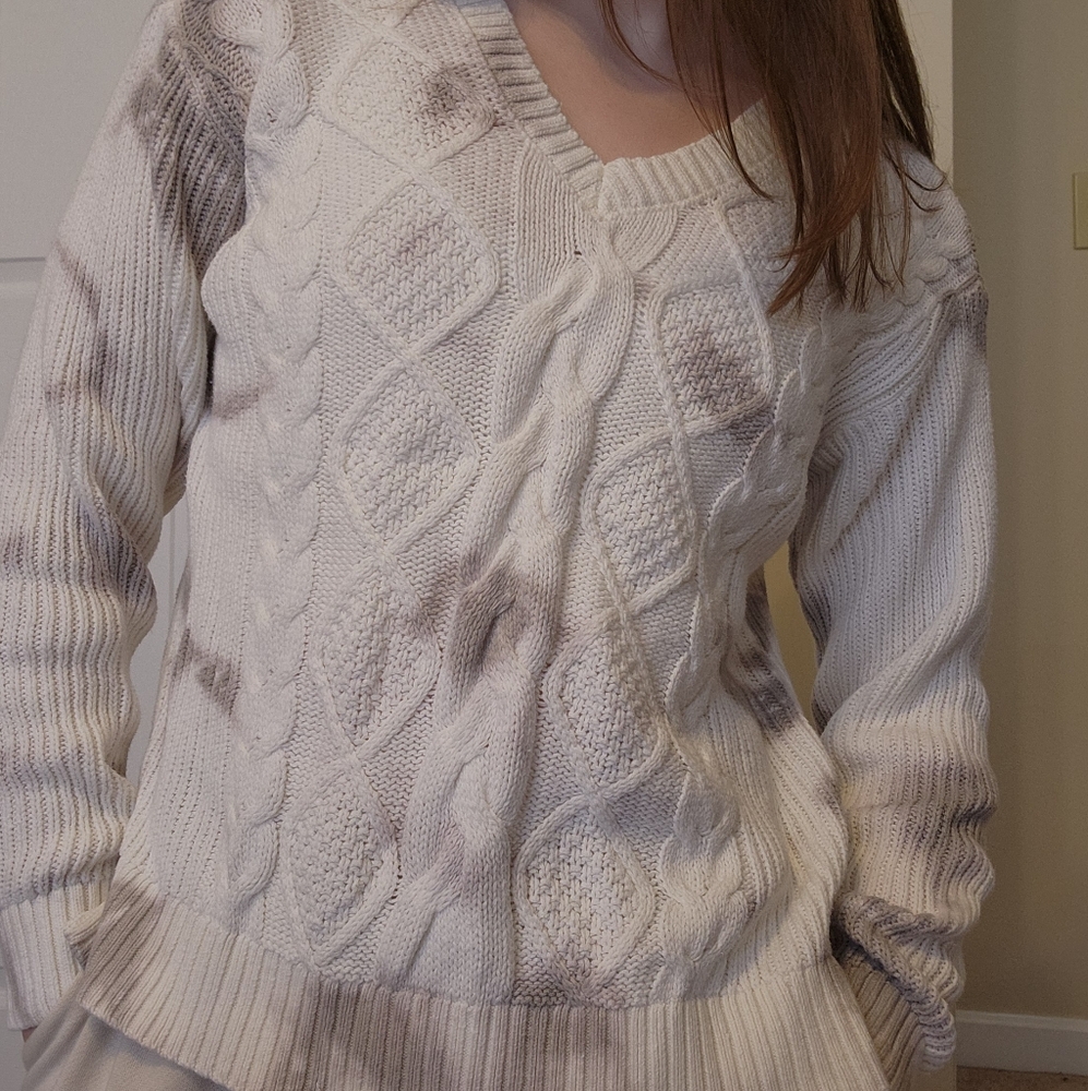 Women's Cable Knit Sweater - Cream